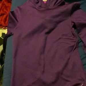 Dark purple tight fit has thumb holes